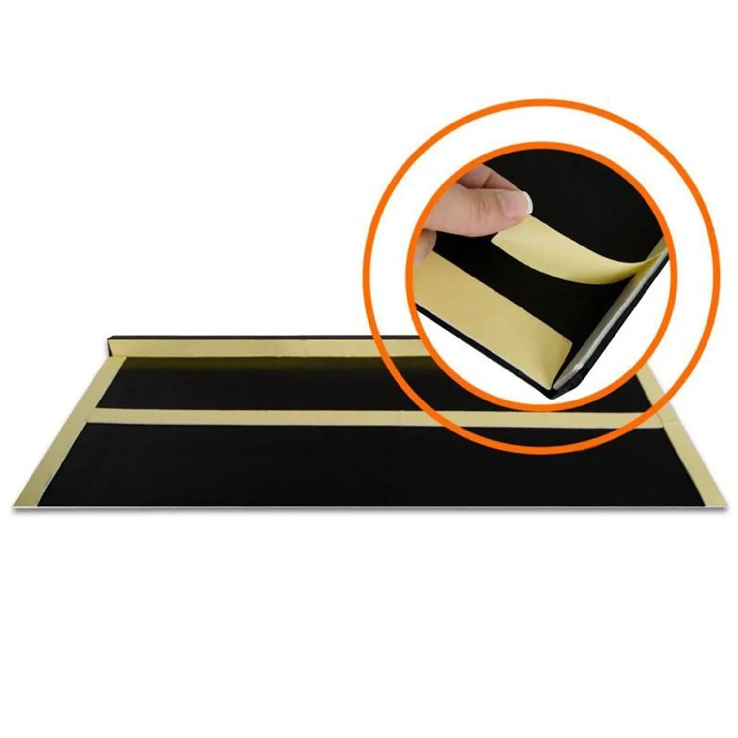 Schwarze Karat Gummi Stufenmatte Diamond 30x90 cm für Außentreppen mit Klebestreifen.