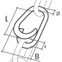 Conacord Ketten-Notglied Stahl Ø 3 mm x 16 mm_3