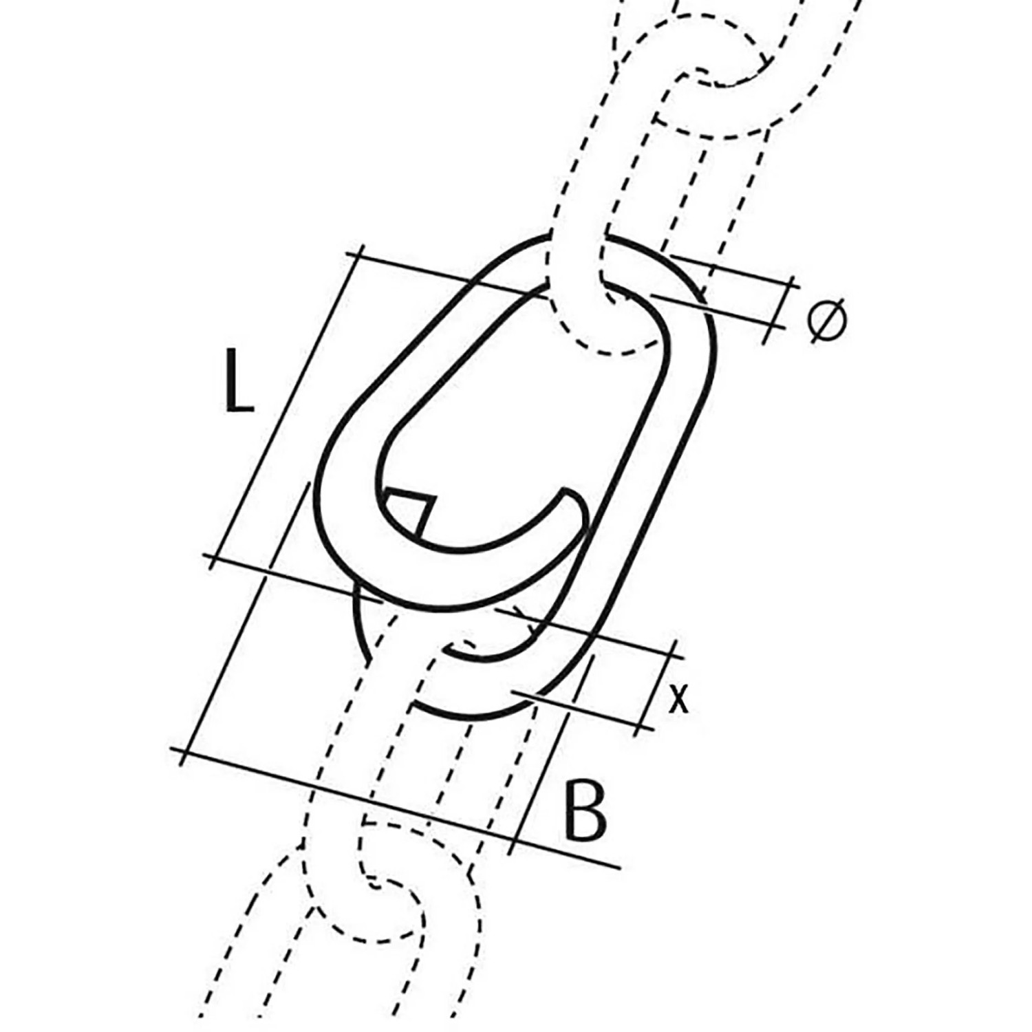 Conacord Ketten-Notglied Stahl Ø 3 mm x 16 mm_3