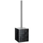 SANILO WC-Bürste Cube in Schwarz mit Edelstahlgriff. Moderne WC-Garnitur für das Badezimmer.