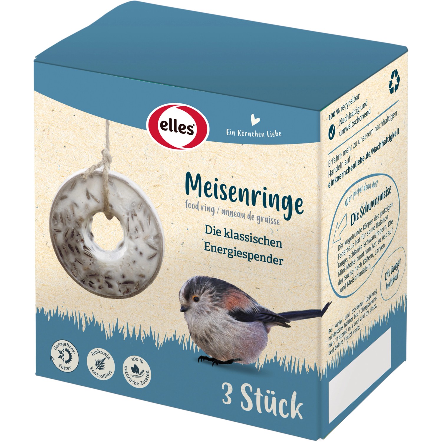Elles Wildvogelfutter Meisenringe 3 Stück