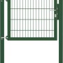 Grünes Einzeltor Flexo Plus 100x80 cm mit Pfosten für Gartenzäune.