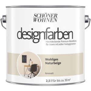 Dose Schöner Wohnen Designfarbe Wohliges Naturbeige, matte Wandfarbe für Innenräume.