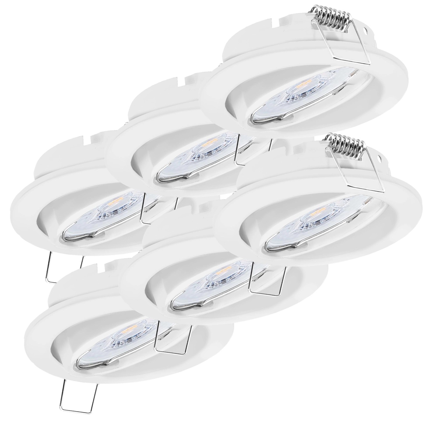 Oktaplex 6er Set Deckenspot Dijon inkl. LED Modul 3-Stufen Dimmbar 2700K Wa günstig online kaufen