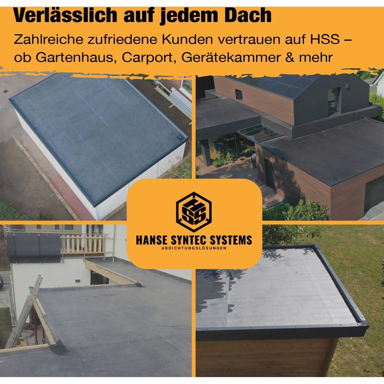 Dachprotect EPDM Dachbahn 6,1 x 10,5 Meter in 1,2 mm Stärke