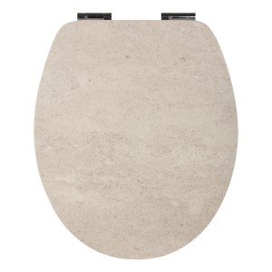 WC-Sitz White Cloud mit Absenkautomatik, Holzkern und Stein-Optik.