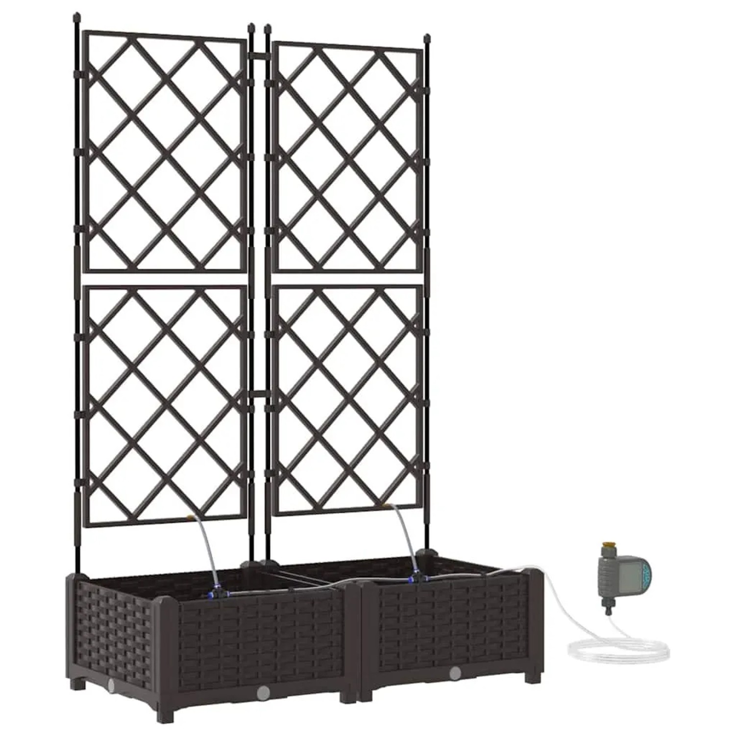 vidaXL Garten-Pflanzgefäß 2 Stk Braun Stahl 42002827 günstig online kaufen