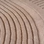 Detailansicht: Beiger Kurzflorteppich Pompei mit 3D-Relief, modernes Design.