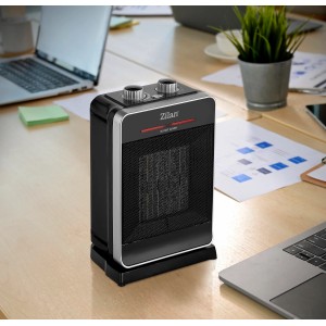 Zilan ZLN-3215 Heizlüfter, 2000 W, schwarz, mit Thermostat und Oszillation für Elektrische Heizgeräte.
