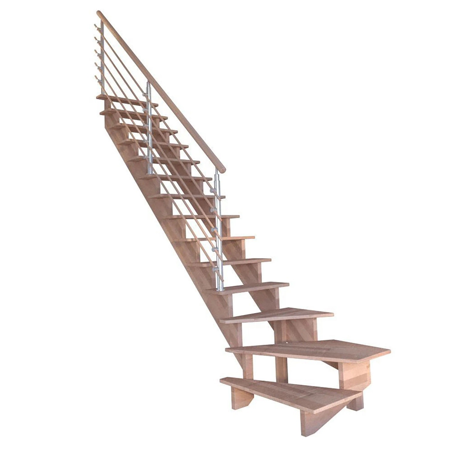Treppe Lindos Pro Buche Gew. L 100 cm Design-Geländer-Holzstäbe FSC® günstig online kaufen