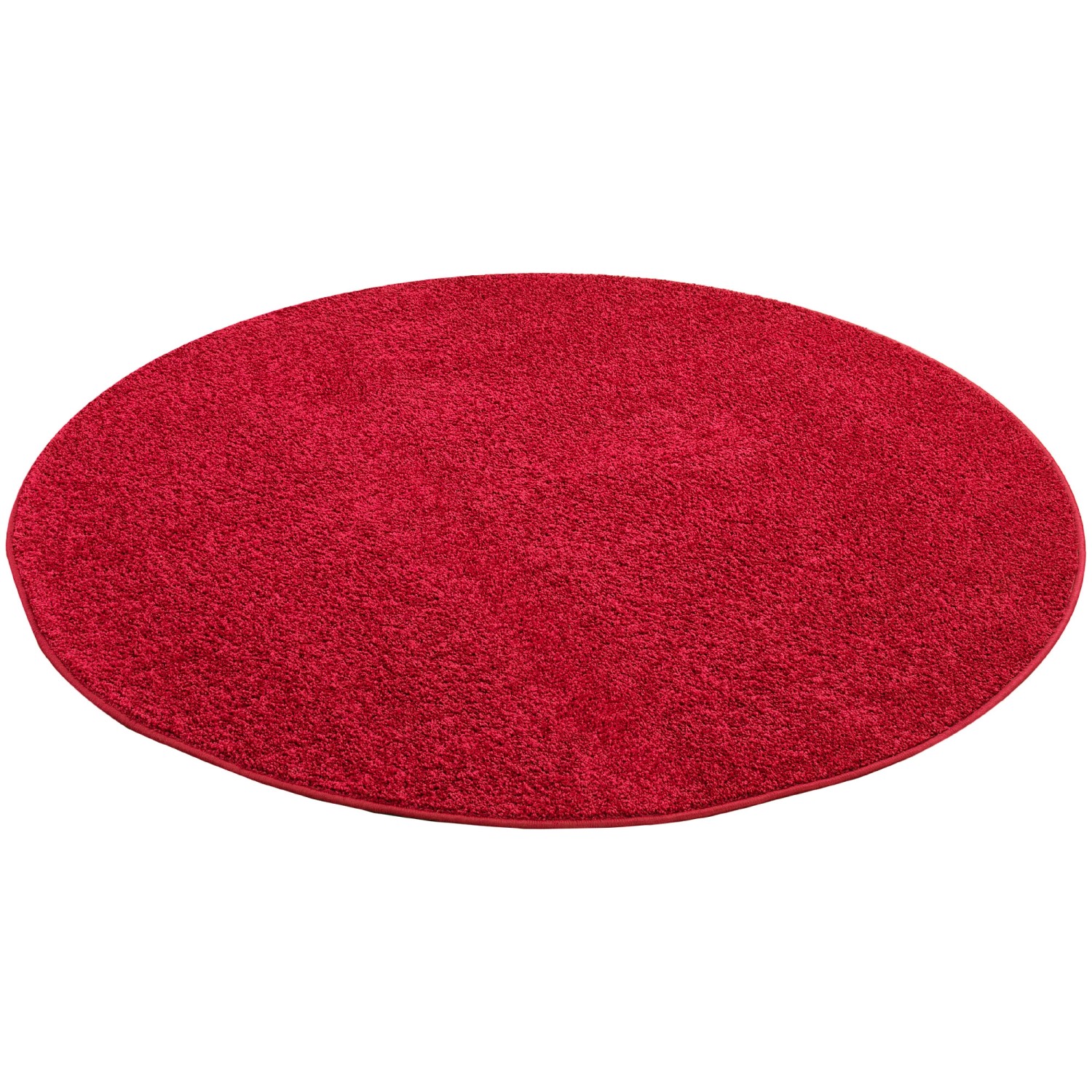 Snapstyle Hochflor Velours Teppich Mona Rund Rot 200x200cm günstig online kaufen