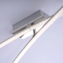 Moderne LED-Deckenleuchte Simon aus Stahl, 59x51 cm, warmweißes Licht für Wohnräume.