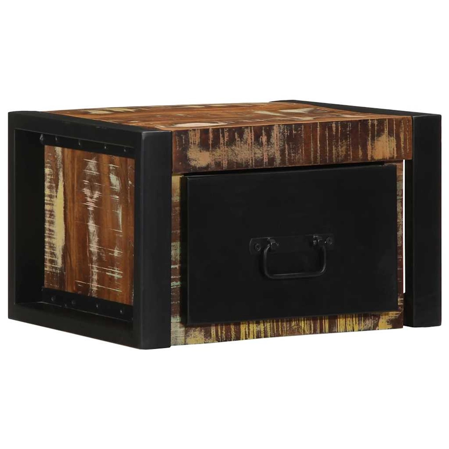 vidaXL Nachttisch Mehrfarbig 40x35x25 cm Altholz Massivholz 4015946 günstig online kaufen