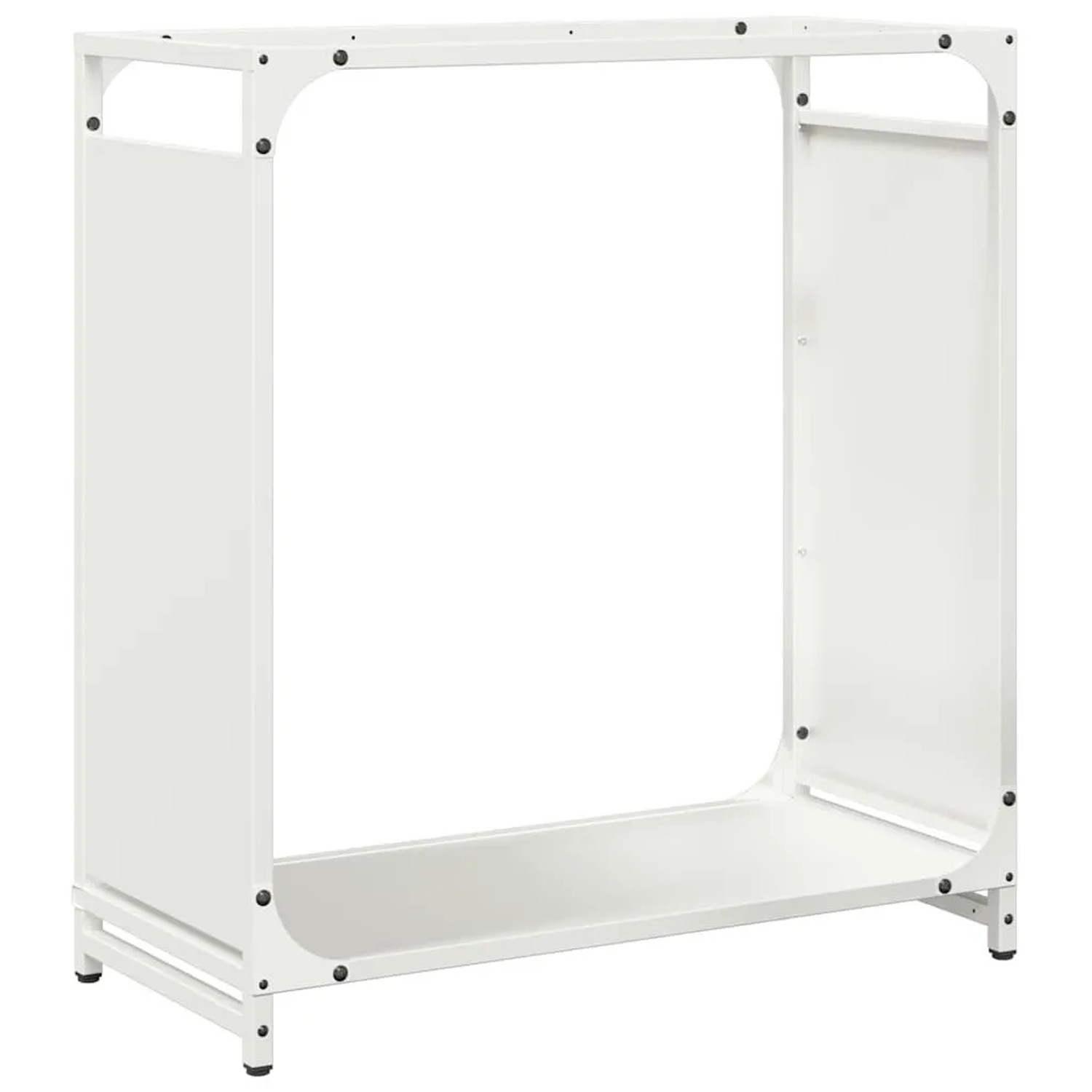 vidaXL Brennholzregal Weiß 60x28x65 cm Kaltgewalzter Stahl 864200