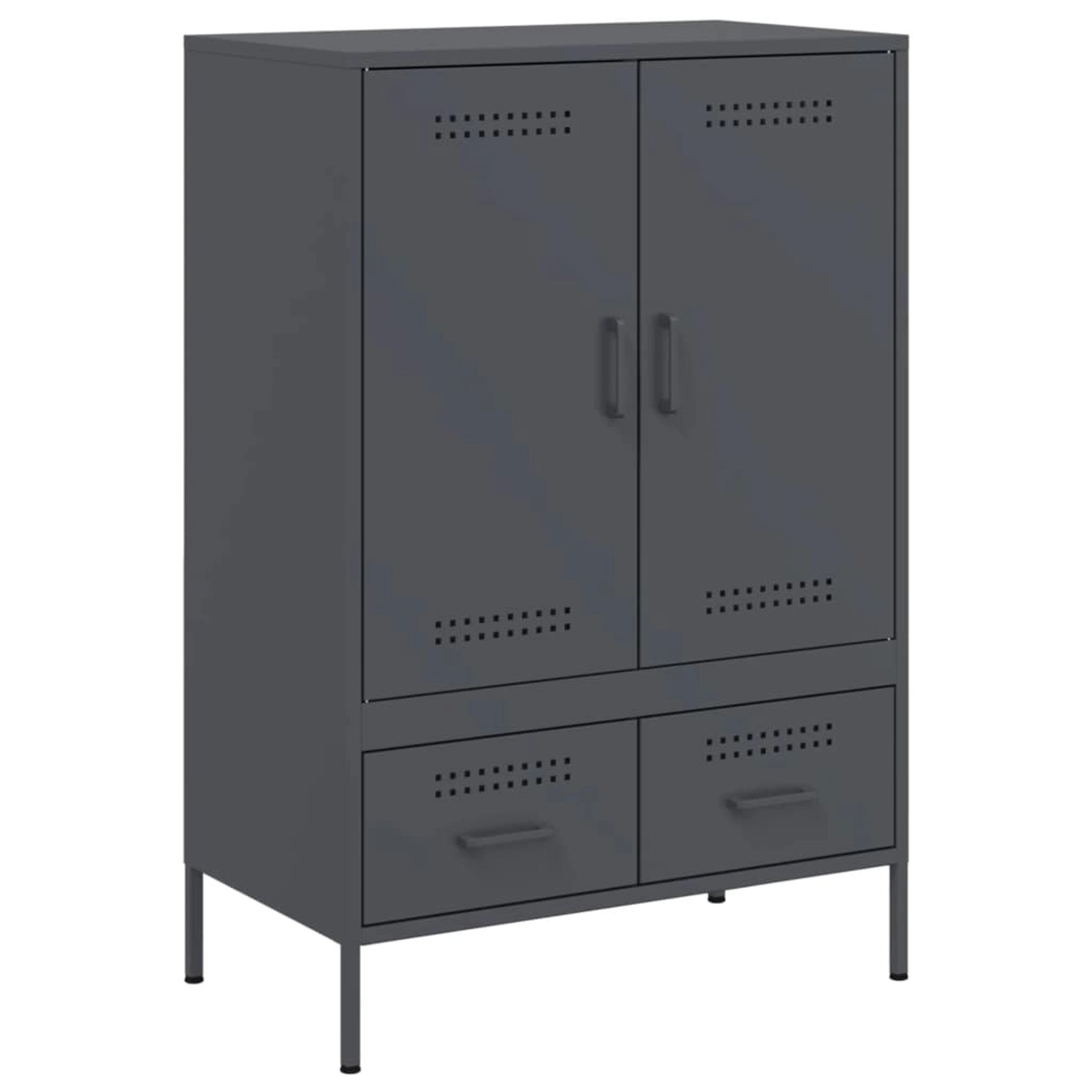 vidaXL Highboard Anthrazit 68x39x101,5 cm Stahl 843110 günstig online kaufen