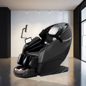 360Home 4D Ganzkörper Massagesessel Mit Heizfunktion Tiefenmassage für den ganzen Körper geeignet Bluetooth SL Schienen Schwarz