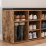 Rebiko Schuhschrank Mit Sitzbank Loft Flur Rustikal Braun 104 Cm_5