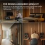 OSRAM Acoustic LED Streifen H10mm, schwarz, in Akustikpaneelen. Warmweißes Licht für modernes Interior-Design in Wohnzimmer, Schlafzimmer, Büro.