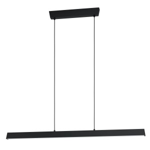 Schwarze Eglo LED-Pendelleuchte Simolaris-Z, dimmbar und mit RGB/CCT Funktion.
