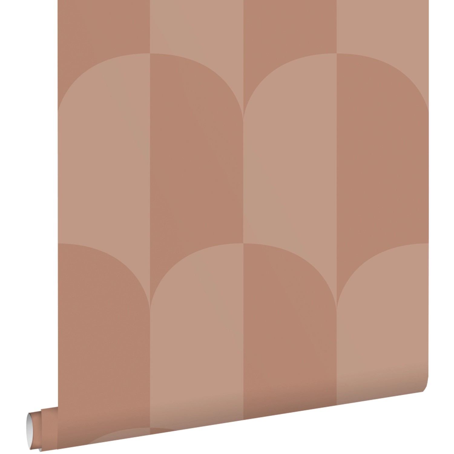 ESTAhome Tapete Art Decó Muster Terrakottarosa 53 cm x 10.05 m günstig online kaufen