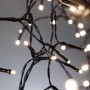 Paulmann LED-Lichterkette Yuna Plug & Shine. Nahaufnahme vieler leuchtender, warmweißer LEDs an schwarzen Kabeln.