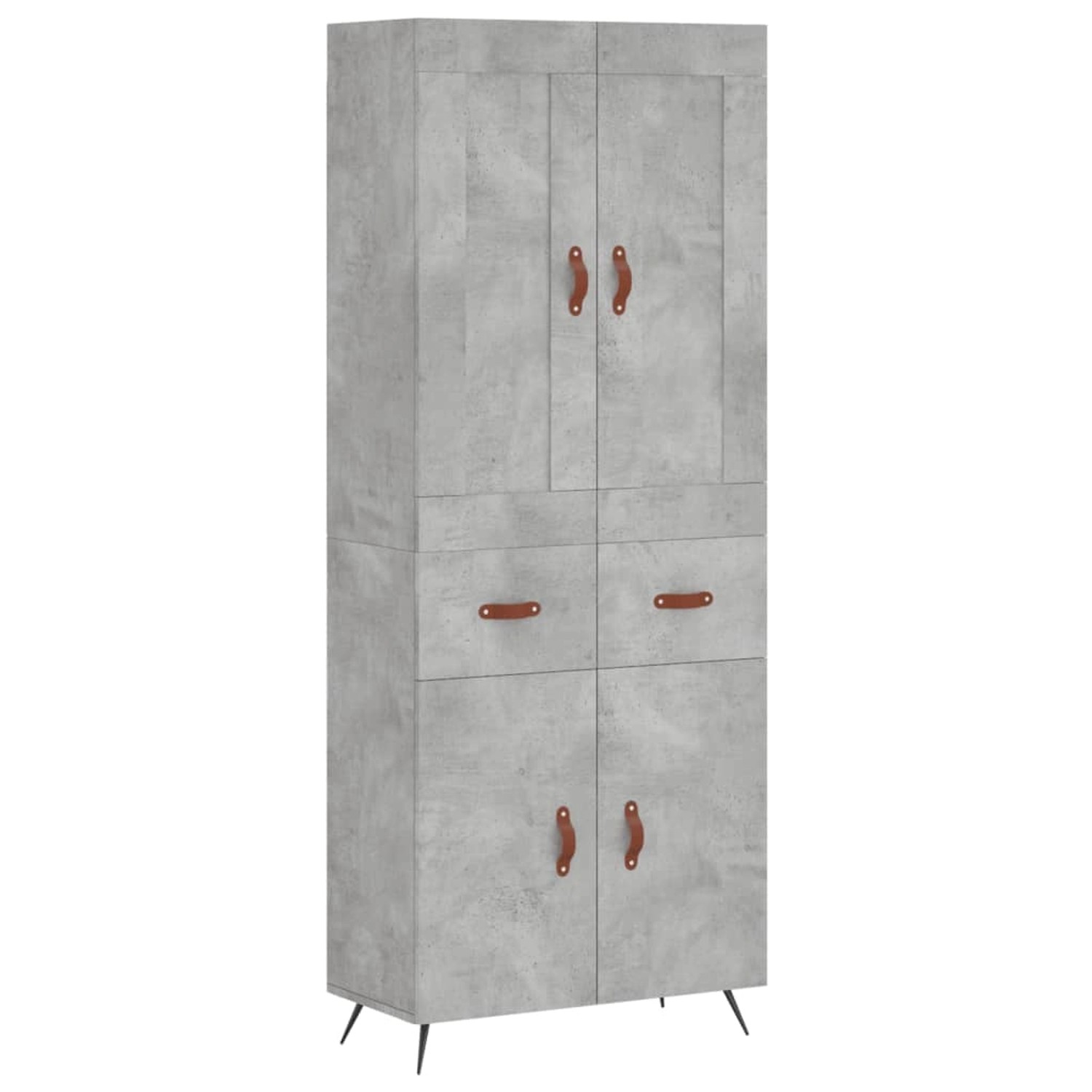 vidaXL Highboard Betongrau 69,5x34x180 cm Holzwerkstoff 3199853 günstig online kaufen