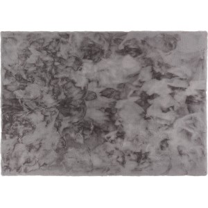 Schöner Wohnen Kunstfell Tender Grau, 80x150 cm, mit abstraktem Muster.