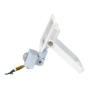 Weißer LUXULA LED Strahler 10W mit Bewegungsmelder für Außen, Detailansicht.