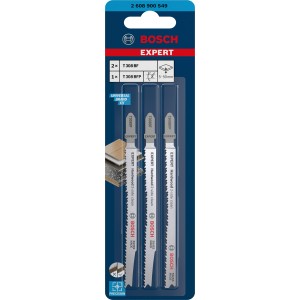 Bosch Expert Stichsägeblatt Set, 3-teilig, für Laminat: T 308 BF und T 308 BFP für saubere Schnitte.