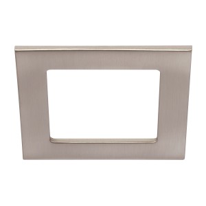 Quadratische Brilo LED-Einbauleuchte in Matt-Nickel, geeignet für Bad und Feuchträume.