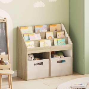 vidaXL Kinderregal Sonoma-Eiche 72,5 x 29,5 x 69 cm Holzwerkstoff 892381