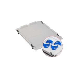 PROREGAL SparSet: Eurobox Deckel mit blauen Schiebeschnappverschlüssen für Aufbewahrungsboxen.