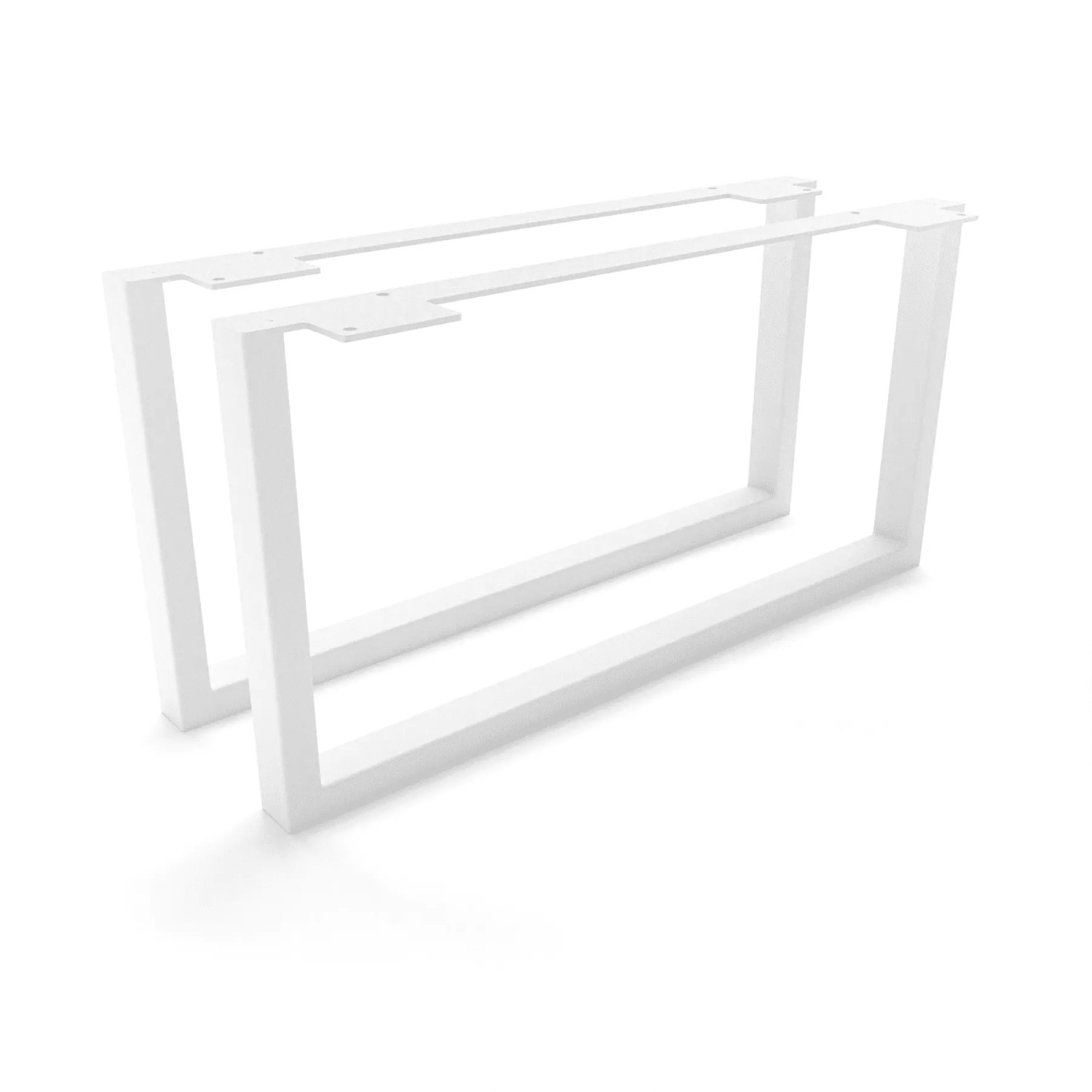 HEVVA Möbelfüß GRAZ 25 cm Hoch 50 cm Tief 2er Set Weiß