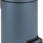 Wenko Treteimer Leman Slateblue, 3L Kosmetikeimer aus Stahl in Schieferblau.