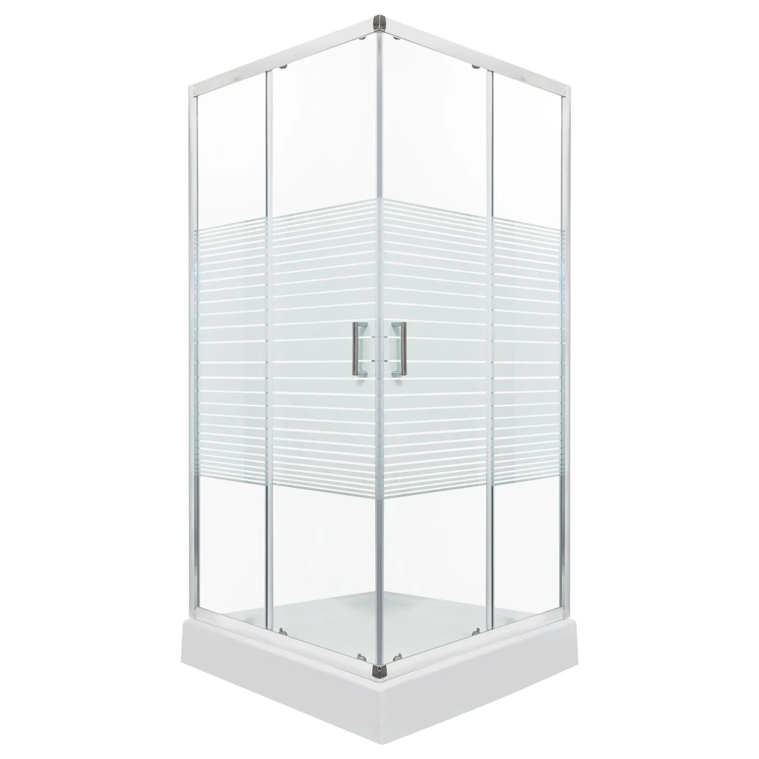 Kerra Duschkabine Madera STR SQ 80x80cm 5mm ESG Glas mit Duschwanne