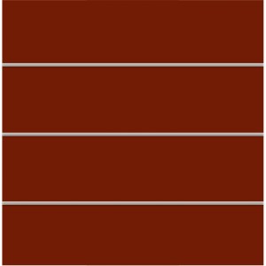 Blickdichtes, rotes Sichtschutzzaun-Element Board XL aus Aluminium, 180x180 cm.