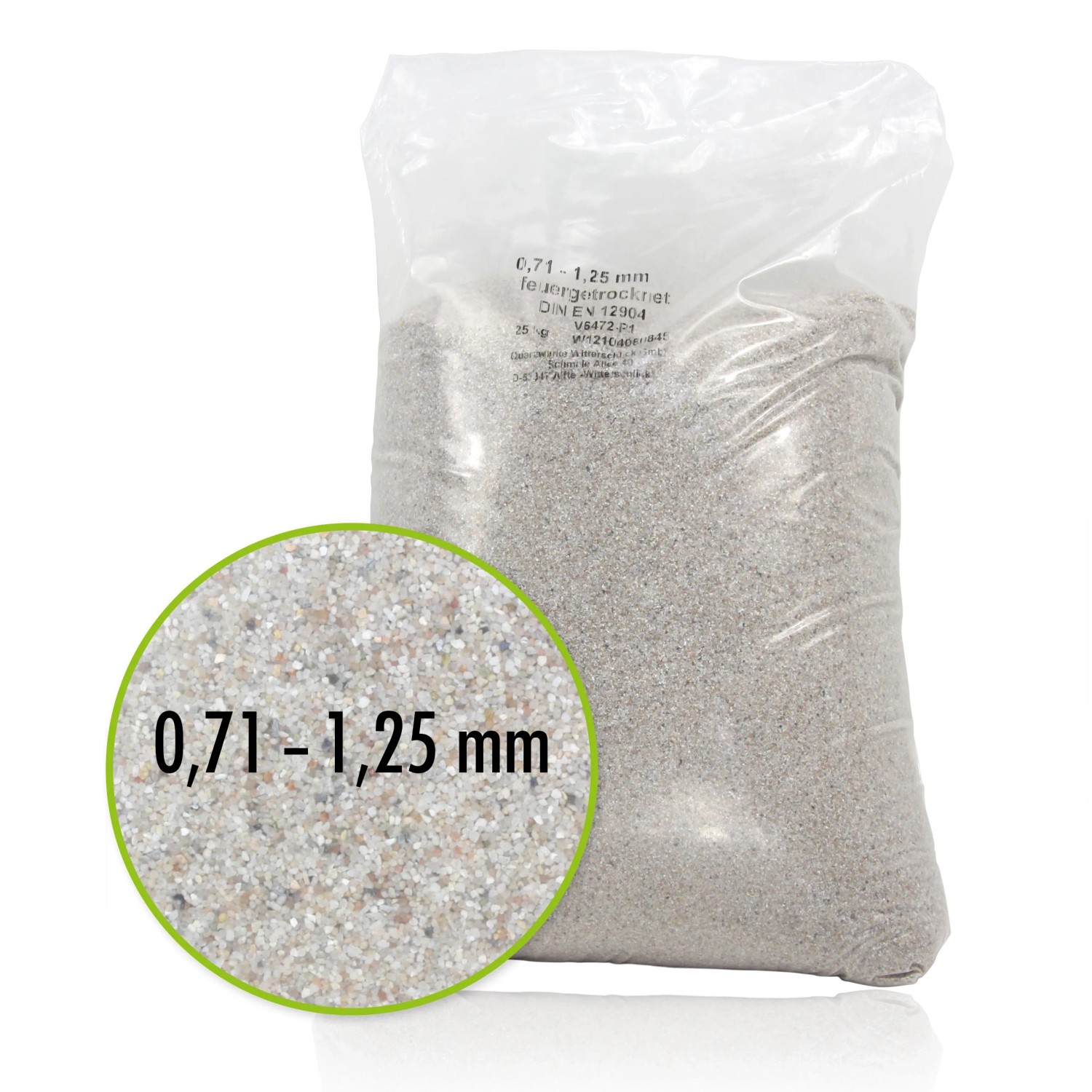 Sack Höfer Chemie Quarzsand Filtersand 0,71-1,25mm, geeignet für Pool Filteranlagen.