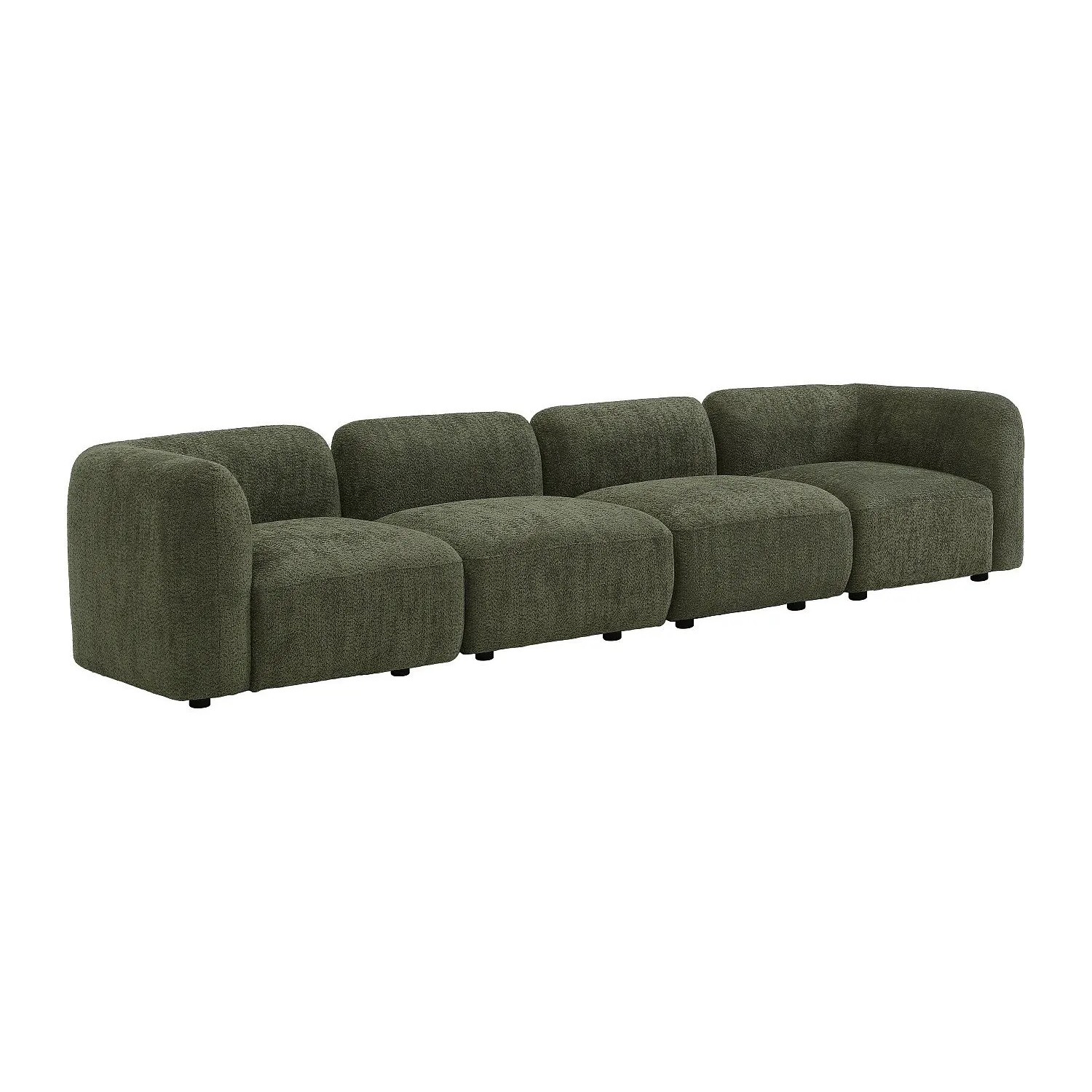 Vente-unique Modulierbares Sofa Danepi Grün 348 cm