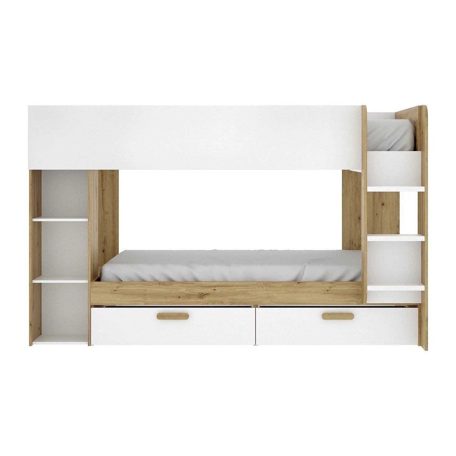 Vente-unique Etagenbett Osana Naturfarben Hell  Weiß 245 cm