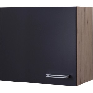 Flex-Well Hängeschrank Lara, 60 cm, Anthrazit und San Remo Eiche Dekor.