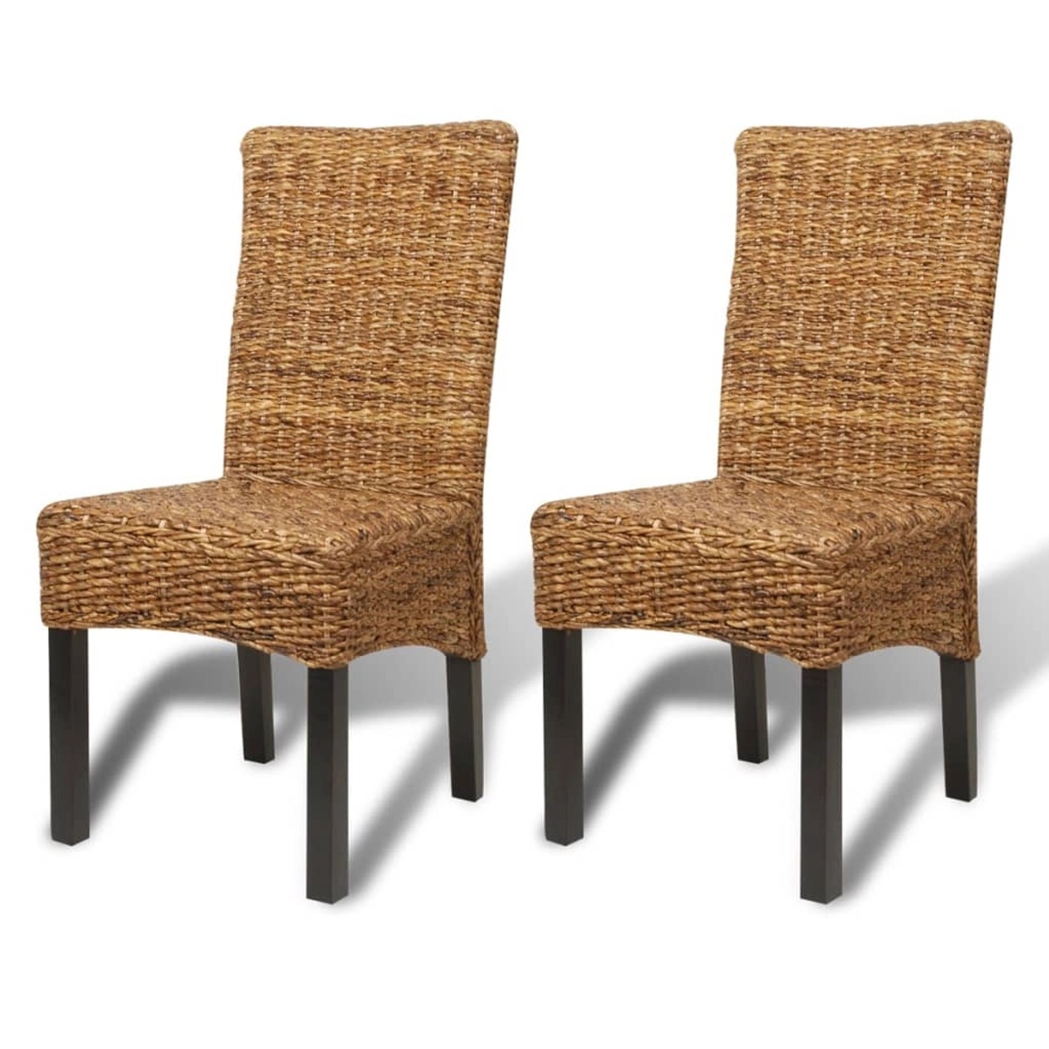 vidaXL Esszimmerstühle 2 Stk Abaca und Mango Massivholz 243234 günstig online kaufen