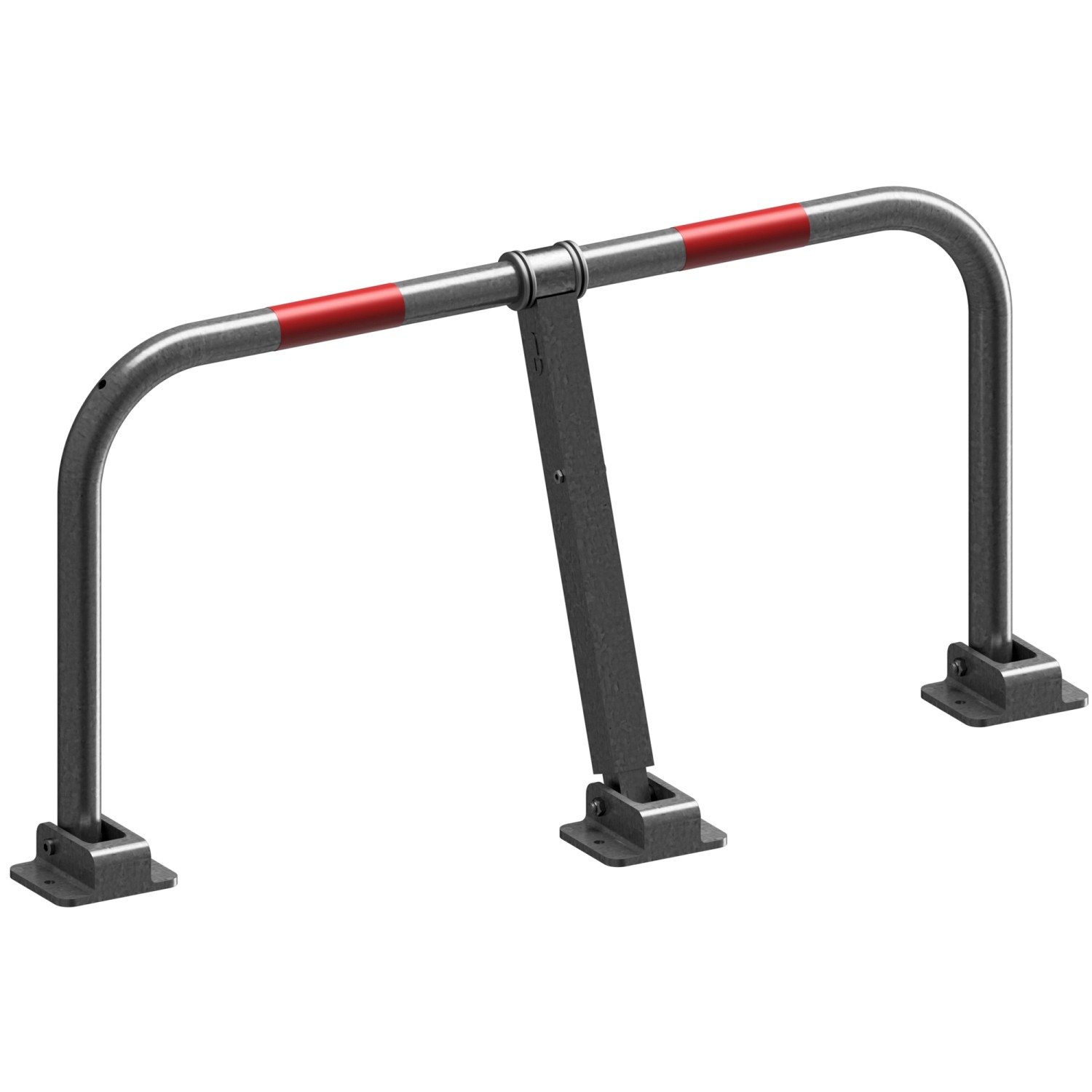 Schake Parkplatzbügel 850 mm x 450 mm Umlegbar Zylinder Feuerverzinkt