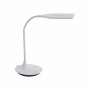 Weiße Just Light Tischleuchte Rafael mit Touchdimmer, höhenverstellbar von 30 bis 67 cm.