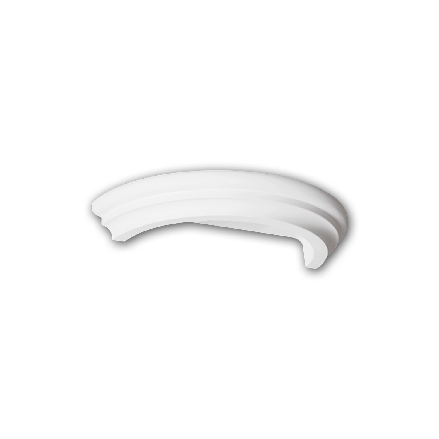PROFHOME 115300 Halbsäulen Ring Säule Zierelement dekoratives Element 29,5 cm x 4,5 cm Weiß