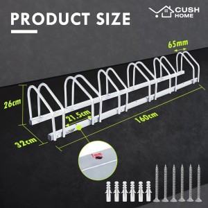 CCLIFE Fahrradständer Boden für 6 Räder bis 65mm Reifenbreite, inklusive Montagematerial.