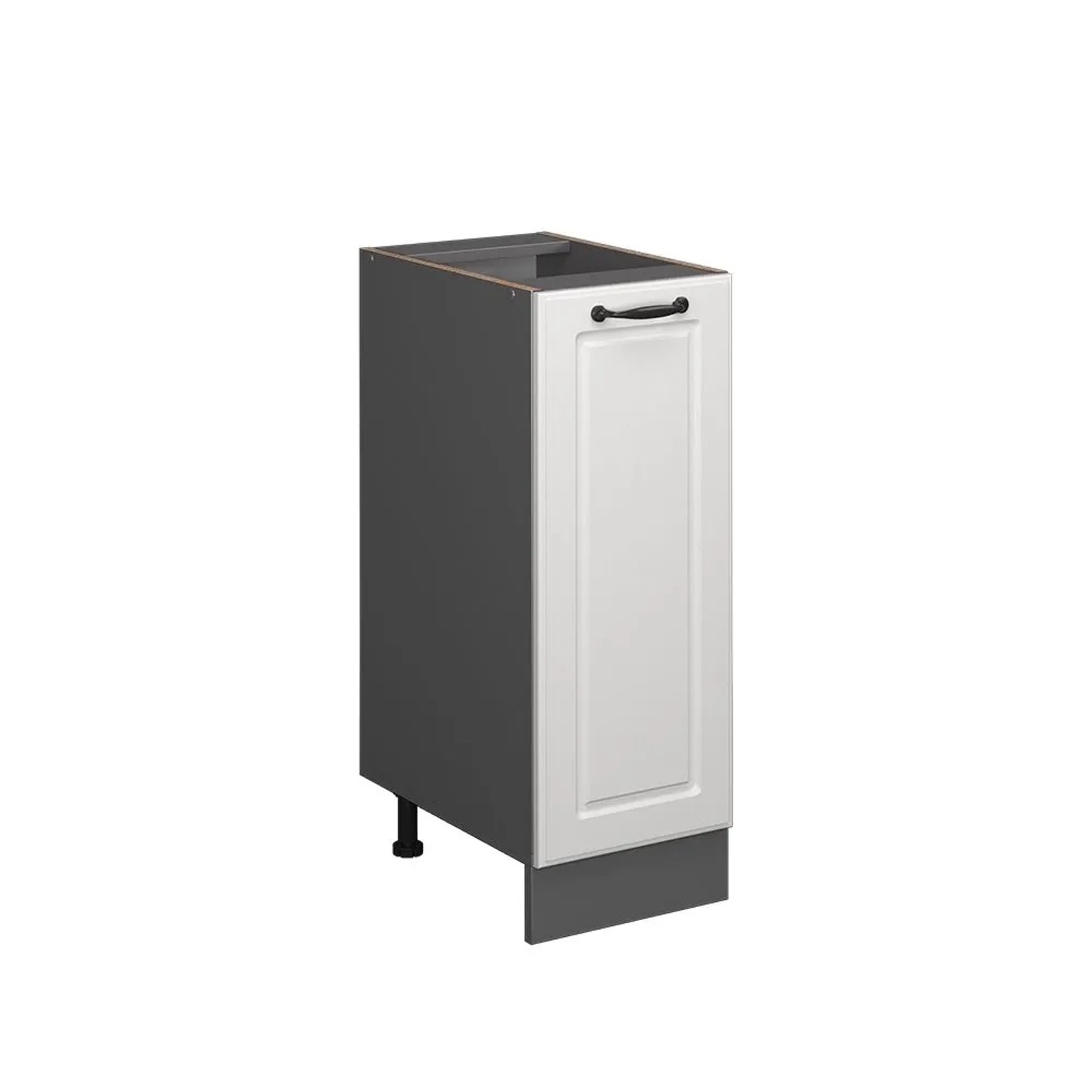 Vicco Apothekerschrank R-Line Weiß Landhaus Anthrazit 30 cm ohne Arbeitsplatte