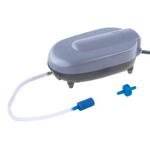 Heissner Teichbelüfter Outdoor 240 l/h mit Schlauch und Ausströmer für die Teichbelüftung.