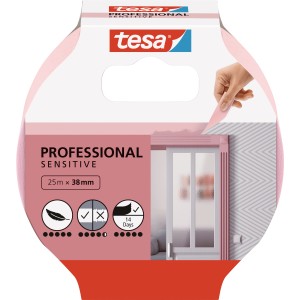 Tesa Malerband Professional Sensitive, 25 m x 38 mm, für empfindliche Oberflächen.