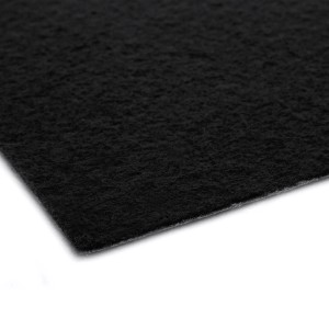 Schwarzer Primaflor Eventteppich Podium (1,50x2,00m) als Meterware für Events und Messen.