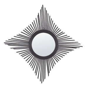 Beliani Wandspiegel MAJENE Schwarz 1x60x60